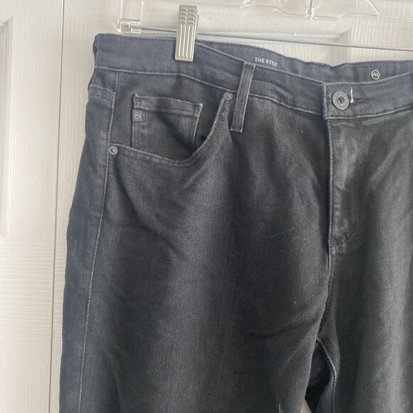 Adriano Goldschmied Women's Black The Stilt Cigarette Leg Skinny Jeans NEW 32R - Picture 2 of 8